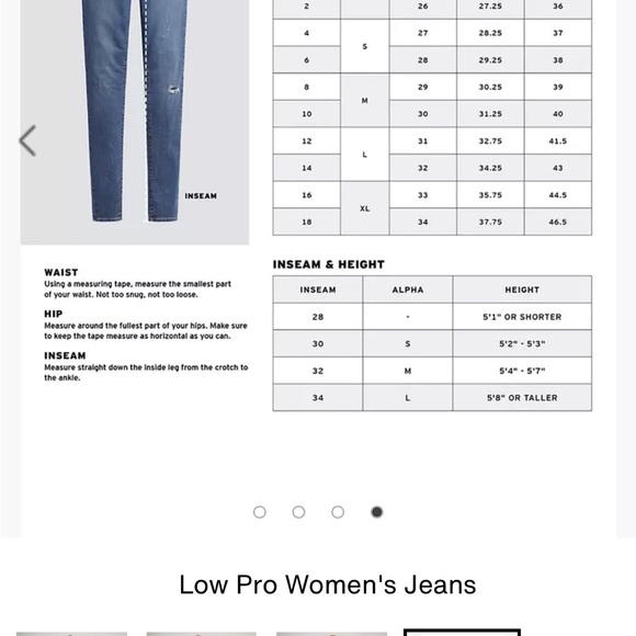 Levis Low-Pro mid rise Distressed Women's Jeans - Picture 8 of 11